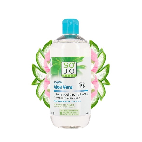 Agua micelar ecológica Hydra Aloe Vera So'bio étic